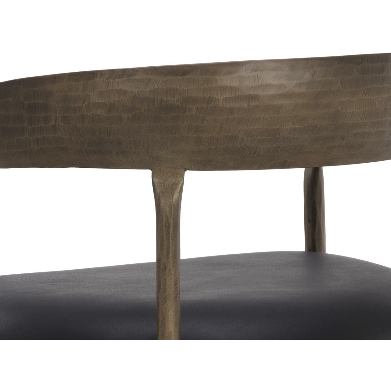 Zanatta Charcoal Black Leather Dining Armchair